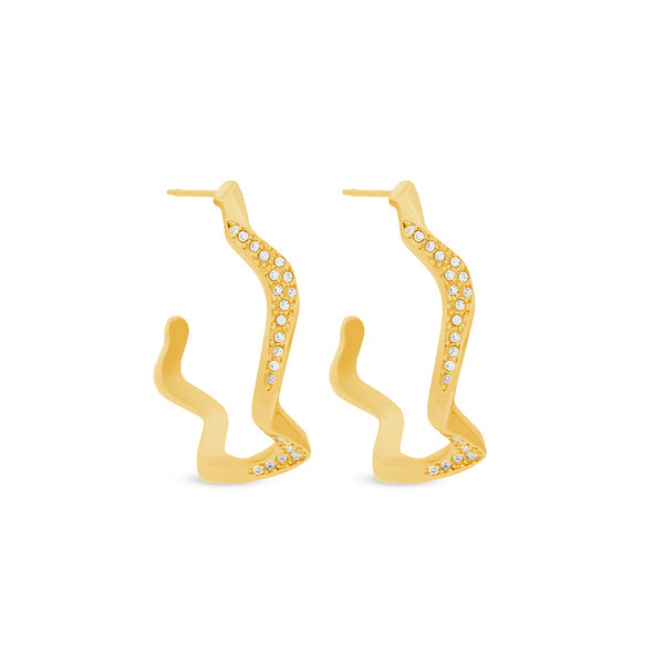 Mi Tesoro Wavelength Preciosa Earrings - Gold