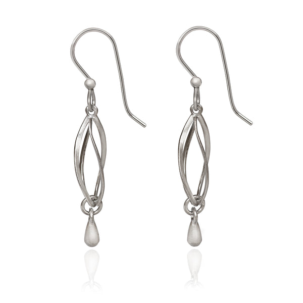 Silver Forest Silver Cage Drop USA Hand Crafted Hypoallergenic Earrings