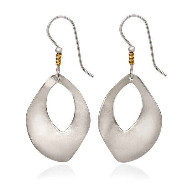 Silver Forest Silver Hammered Drop USA Hand Crafted Hypoallergenic Earring