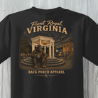 Close-up of the Youth Bigfoot in Front Royal graphic featuring Bigfoot at the historic Front Royal gazebo.