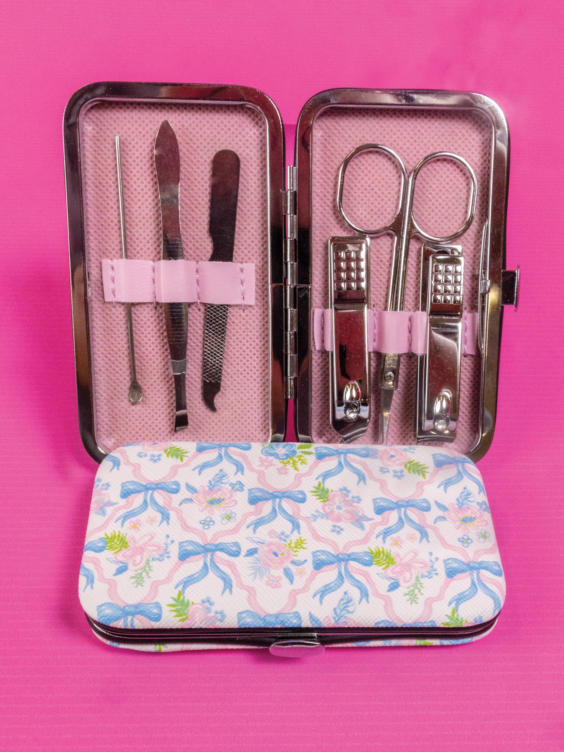 Simply Southern Manicure Set in Ribbons Print