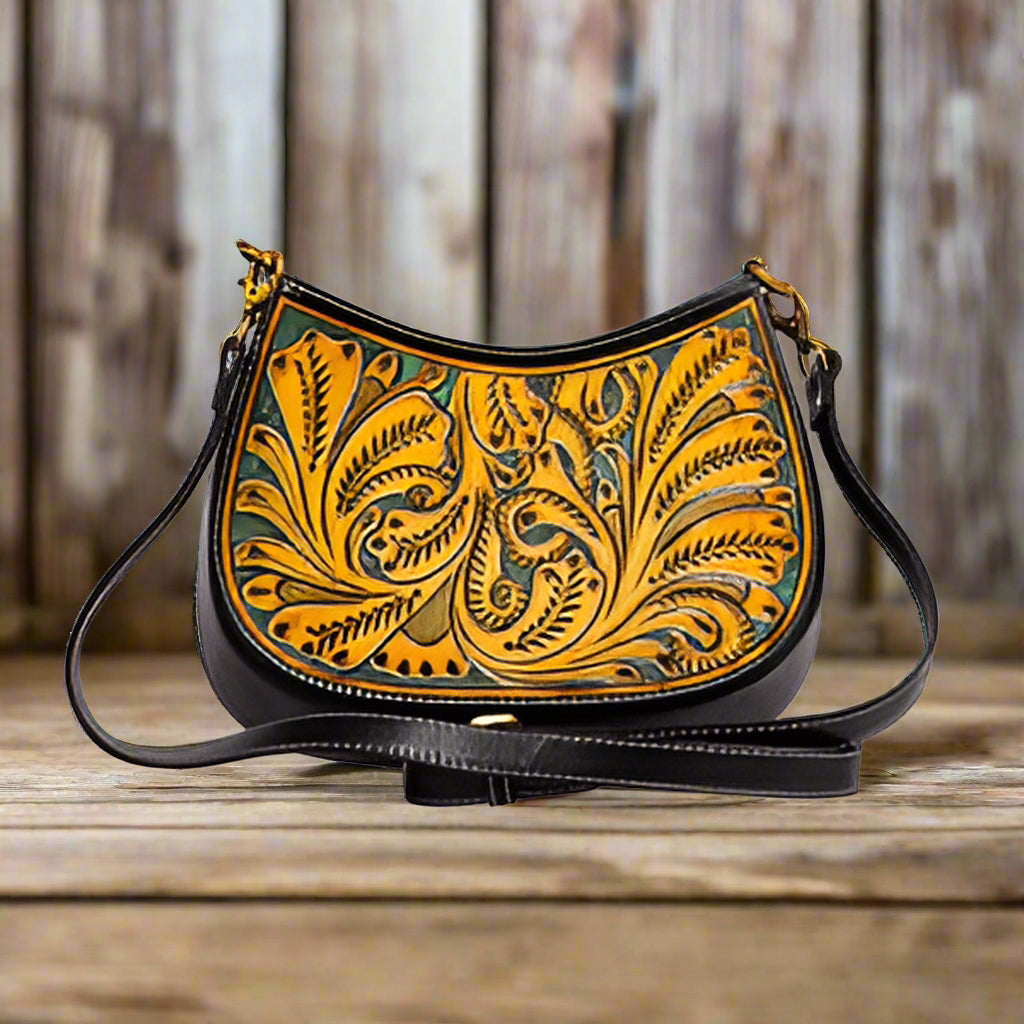 Myra Bag Featherstone Spring Hand Tooled Bag