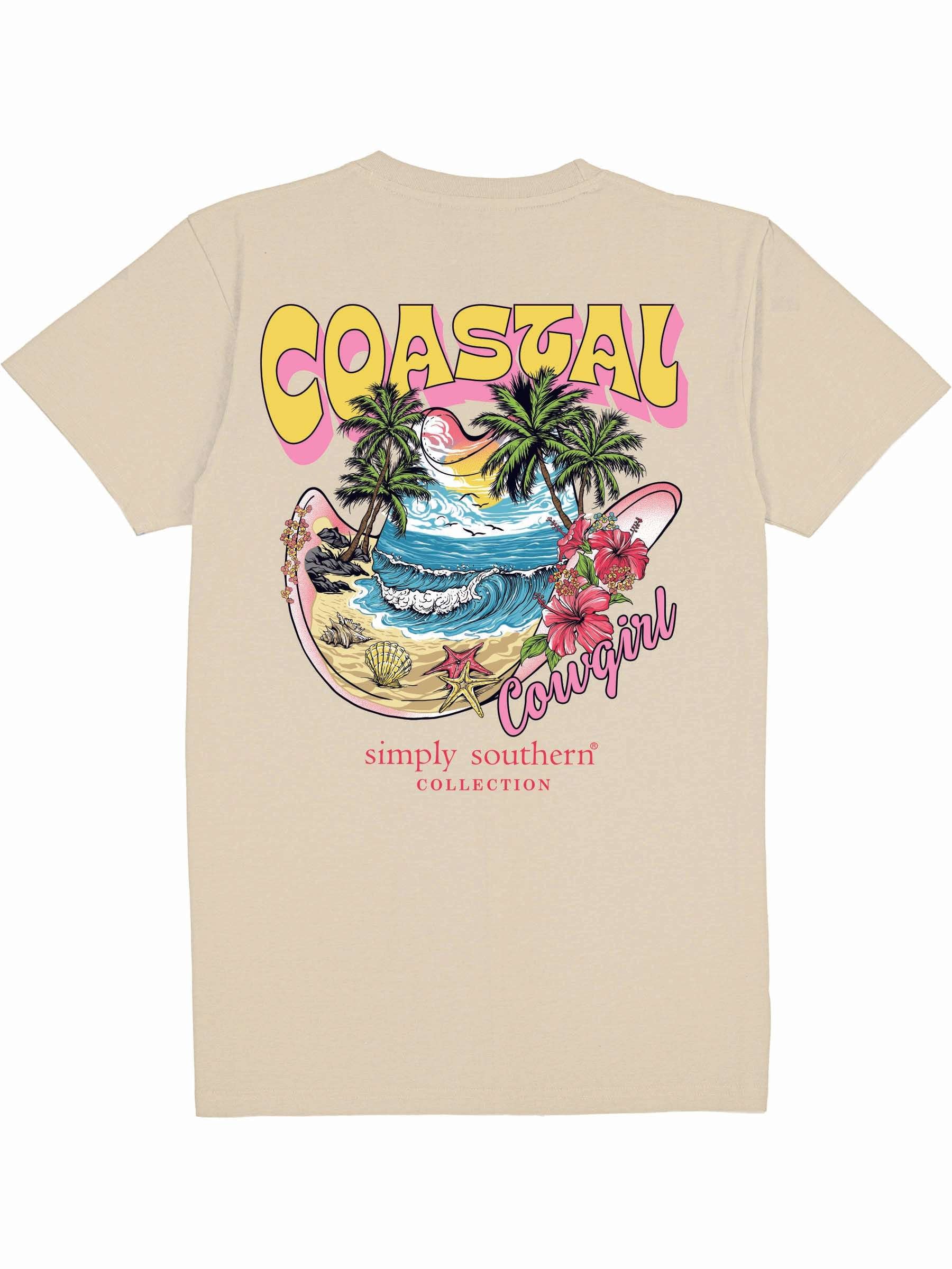 Simply Southern Women’s Coastal Cowgirl Beach Graphic T-Shirt Back View