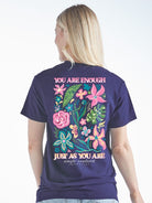 Simply Southern Women’s You Are Enough Short Sleeve Graphic T-Shirt Model View