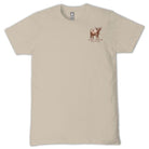 Simply Southern clay short sleeve t-shirt with small Highland cow chest graphic on front