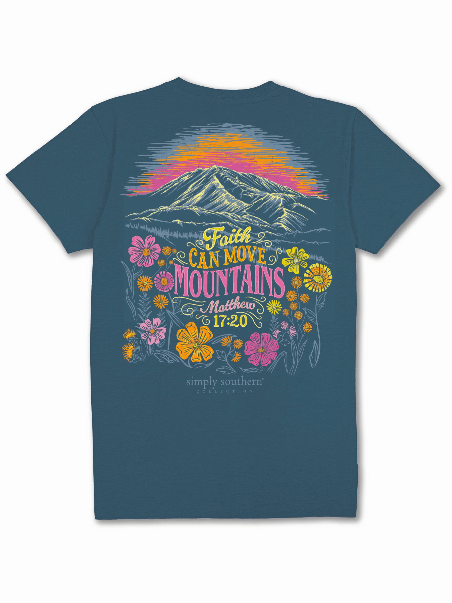 Simply Southern Women’s Move Mountains Short Sleeve Graphic T-Shirt Back View