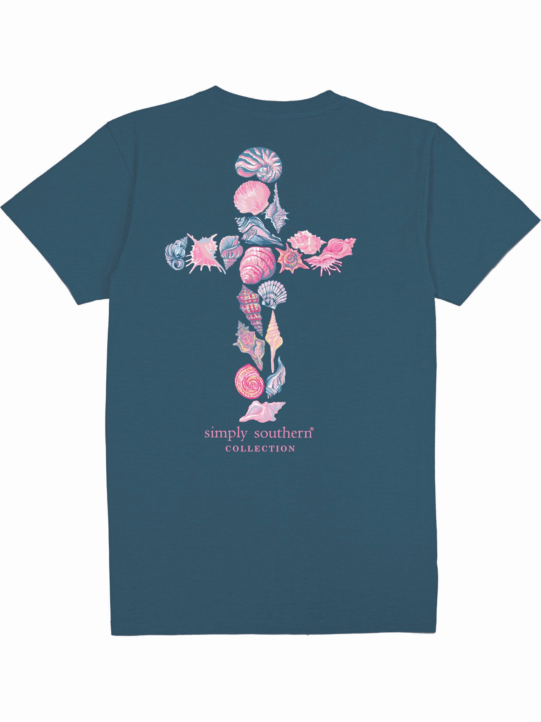 Simply Southern Women’s Shell Cross Graphic T-Shirt Back View