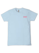 Simply Southern ice blue short sleeve cotton tee with small Simply Southern chest logo