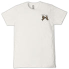 Simply Southern linen t-shirt with small Teacher Vibes bow and apple chest graphic