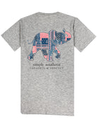 Simply Southern Women’s Patchwork Tracking Elephant Short Sleeve Graphic T-Shirt Back View