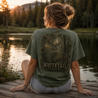 Woman wearing a Whitetail Country Back Porch Apparel Comfort Colors Shirt