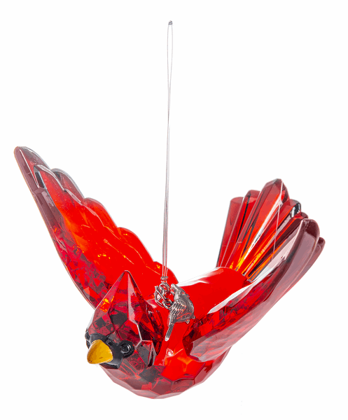 Charming Acrylic Red Cardinal Ornament: Versatile 4.25"x5" Accent for Holidays and Everyday Decor