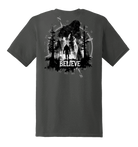 Bigfoot Sasquatch Believe Super Soft Ring Spun 100% Cotton Midweight Unisex T-Shirt TShirt