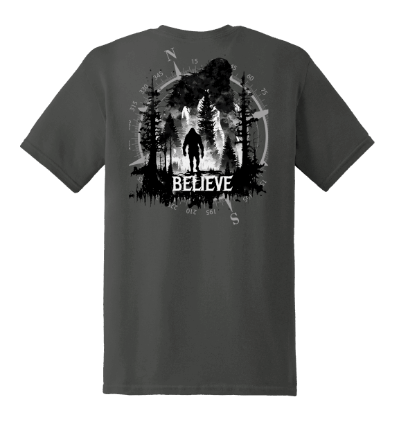 Bigfoot Sasquatch Believe Super Soft Ring Spun 100% Cotton Midweight Unisex T-Shirt TShirt