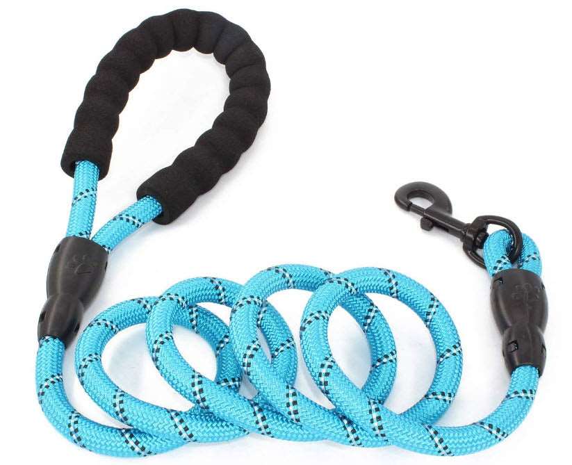 Braided Rope Pet Dog Leash - Blue