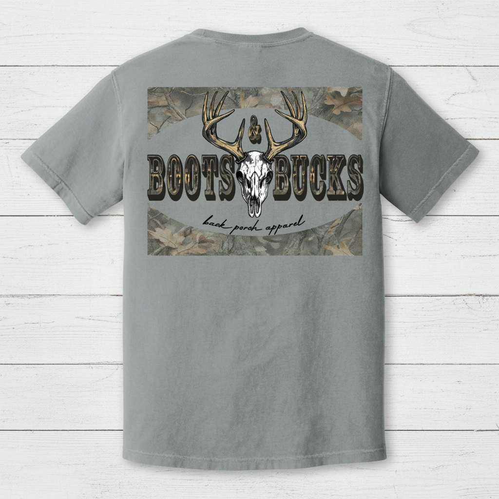 Back Porch Apparel Boots And Bucks Short Sleeve T-Shirt