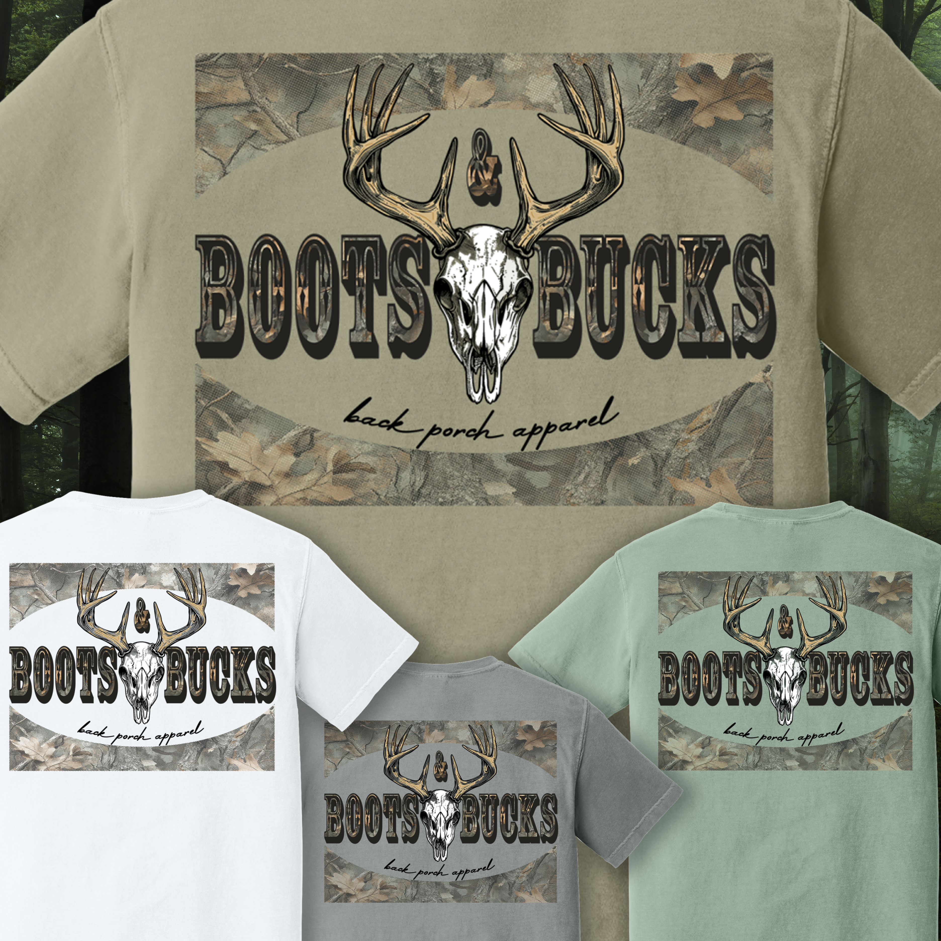 Back Porch Apparel Boots And Bucks Short Sleeve T-Shirt