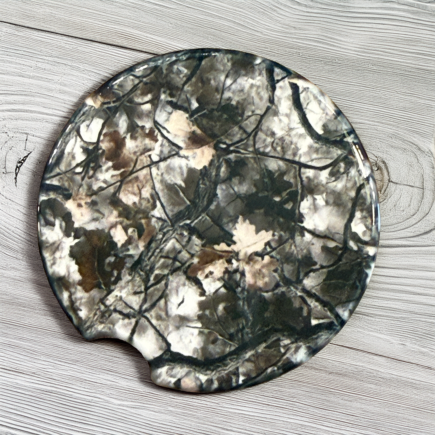 Camouflage Ceramic Car Coaster