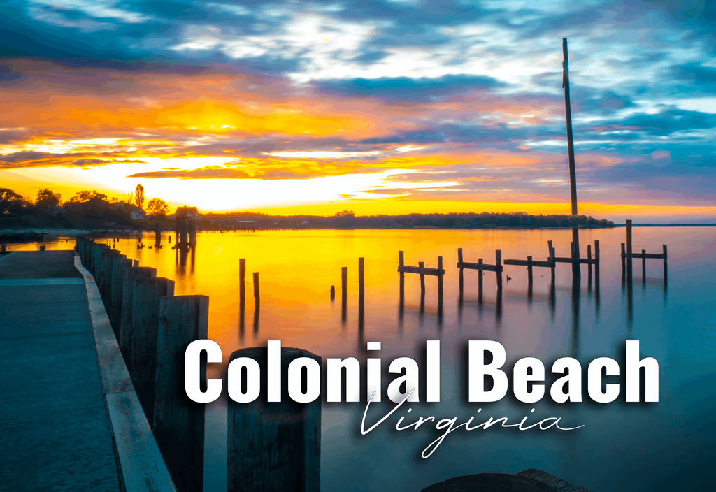 Colonial Beach Virginia Sunset River 2"x3" Photo Magnet