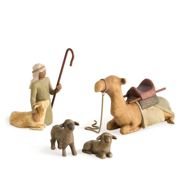 Willow Tree® Shepherd and Stable Animals Figurine Set