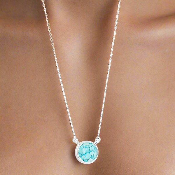 Sterling Silver Power Birth Stone Necklace