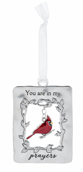 Cardinal Metal Ornament - You are in my prayers