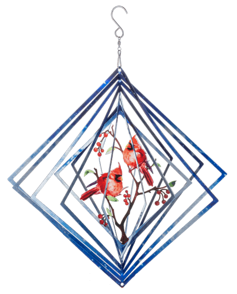 Cardinal Serenade 12" Stainless Steel Wind Spinner with Hanging Hook