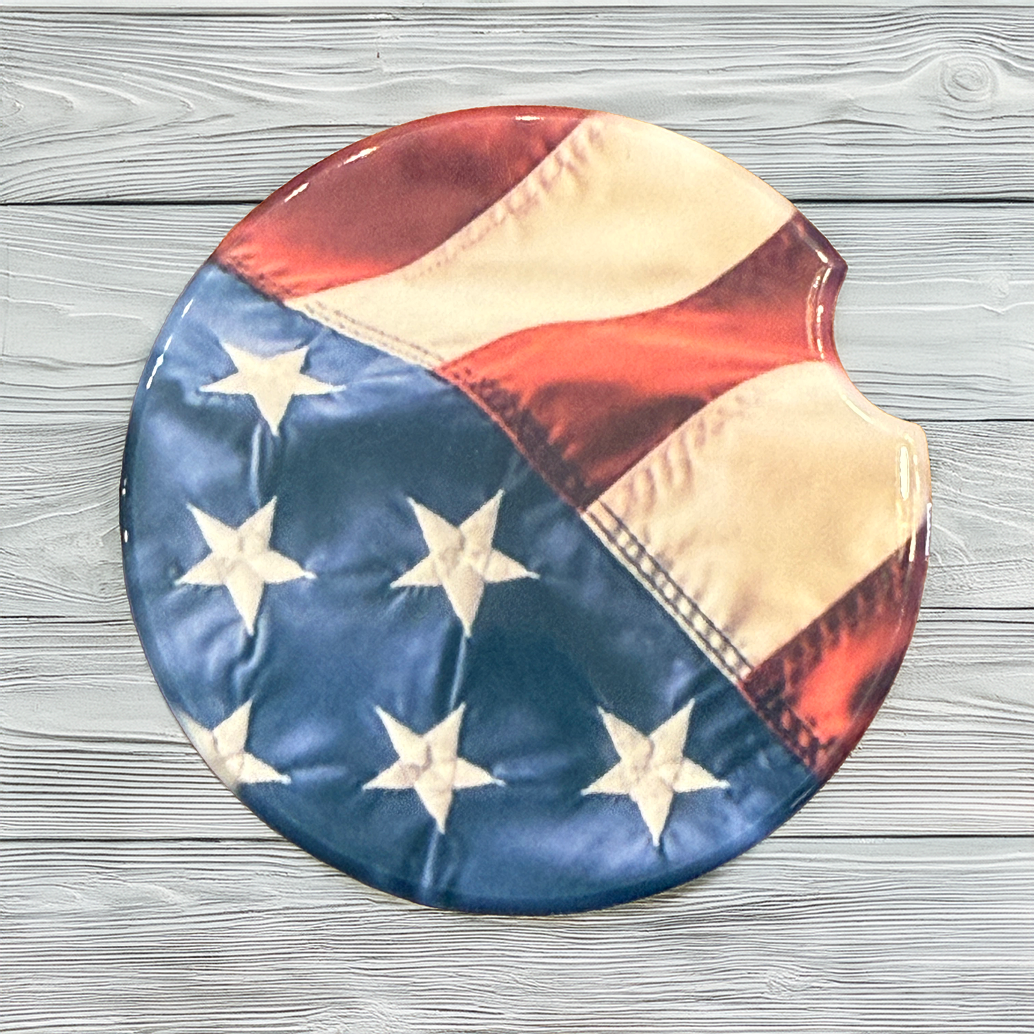 American Flag Ceramic Car Coaster 