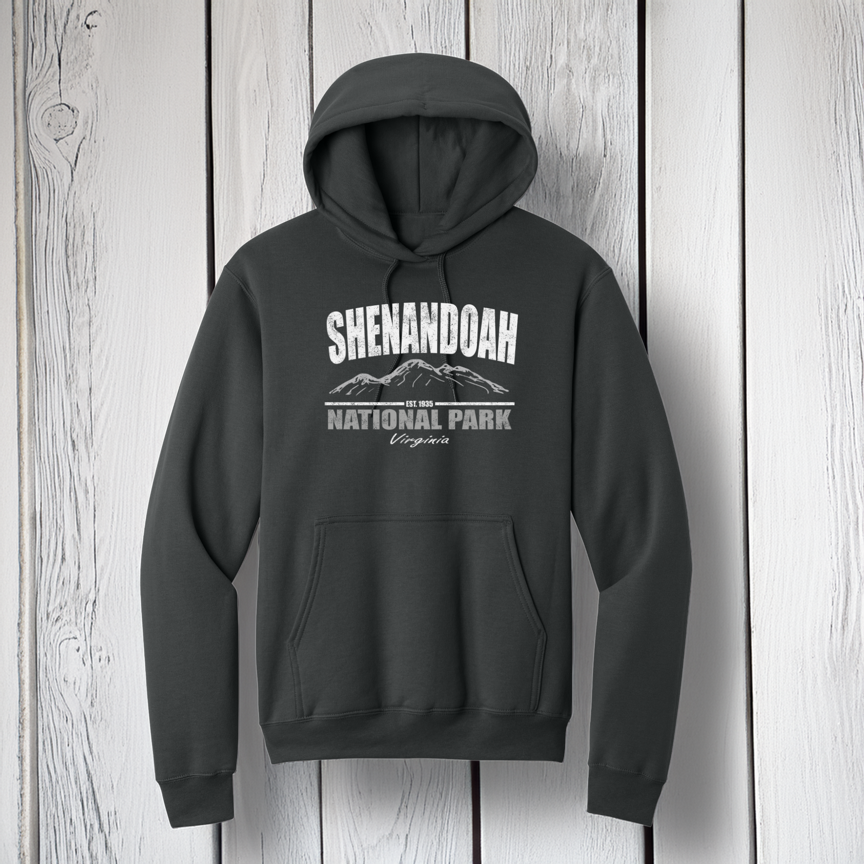 Shenandoah National Park Hoodie in Coal Grey