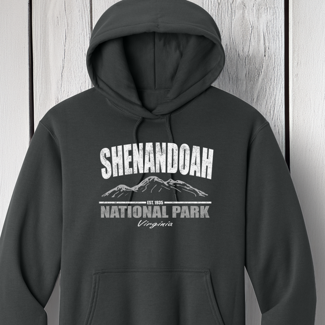 Shenandoah National Park Hoodie in Coal Grey