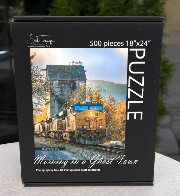 Morning In A Ghost Town - 500 Piece Jigsaw Puzzle by Scott Turnmeyer