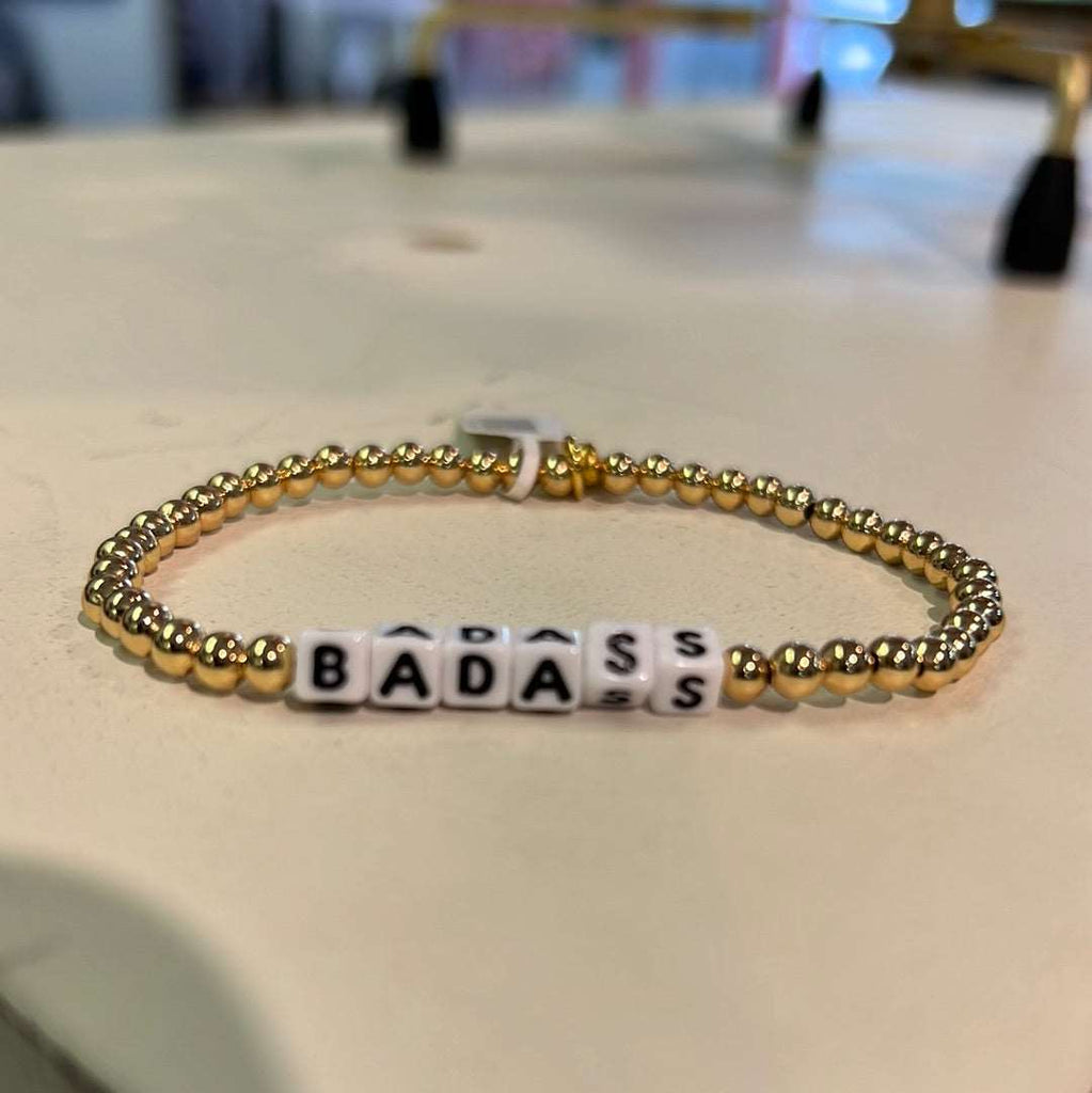 Badass Gold Beaded Bracelet