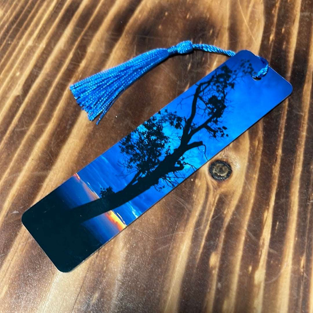 Blue Tree at Sunset in Shenandoah National Park Metal Bookmark with Tassel
