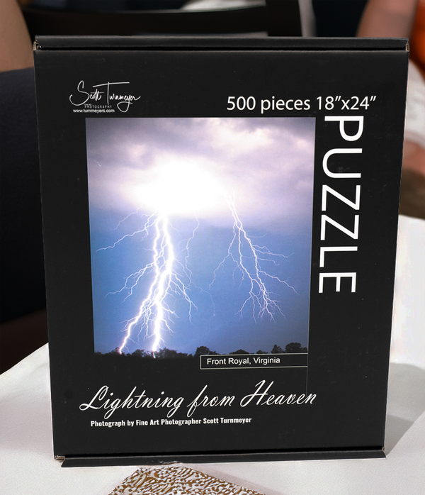 Lightning from Heaven - 500 Piece Nature's Energy Jigsaw Puzzle by Scott Turnmeyer