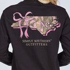 Simply Southern Pink Camouflage North Carolina Long Sleeve T-Shirt