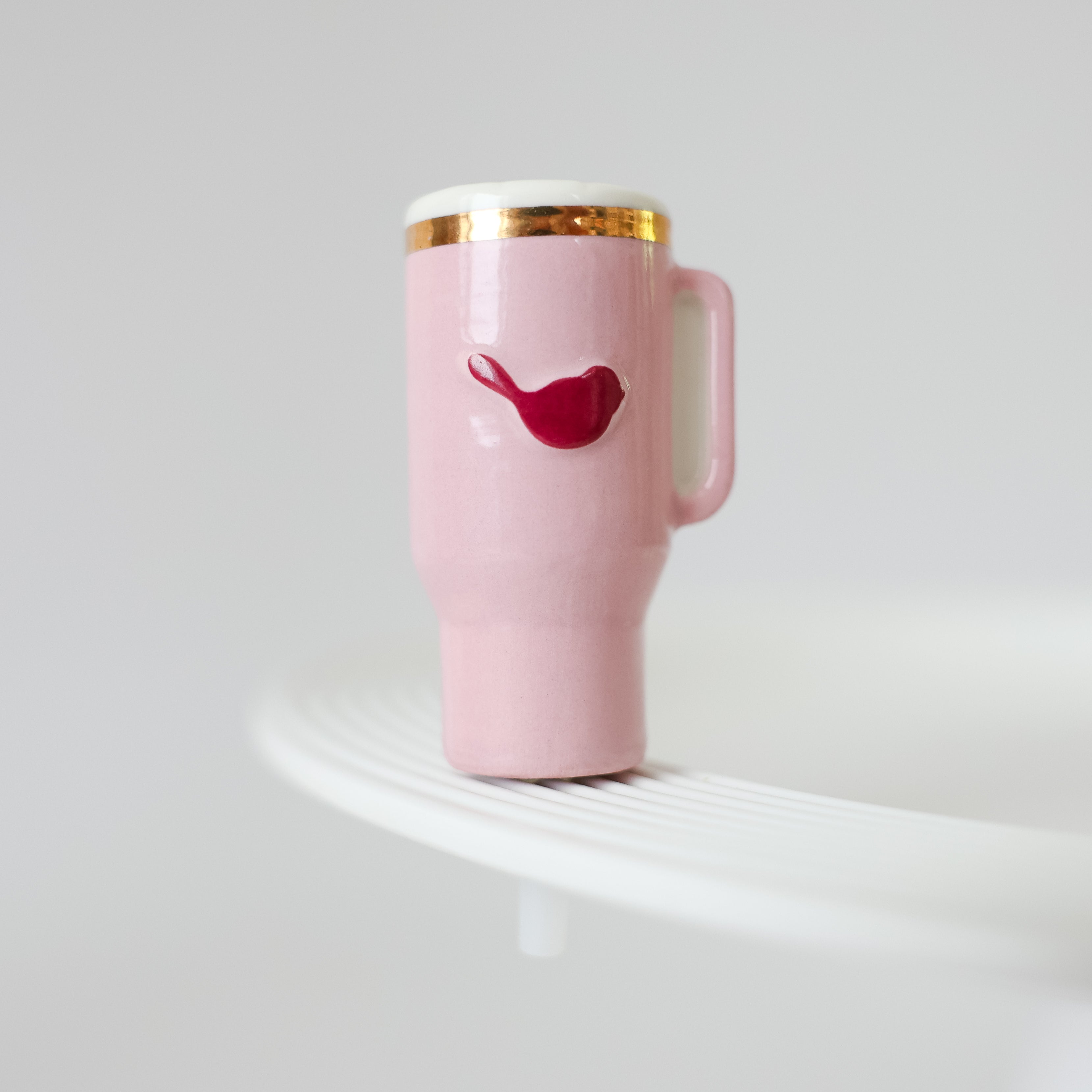 Nora Fleming Pink Tumbler Mini