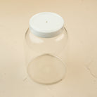 Nora Fleming Super-Duper Canister 8-inch clear storage canister with white lid and mini attachment opening