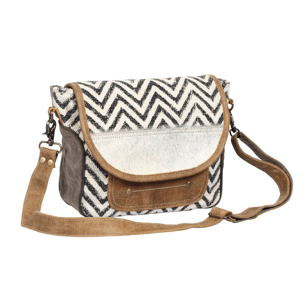 Myra Rug & Hairon Flap Messenger Bag