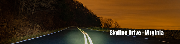 Skyline Drive Virginia Metal Bookmark with Tassel – Night Mountain Road Photography
