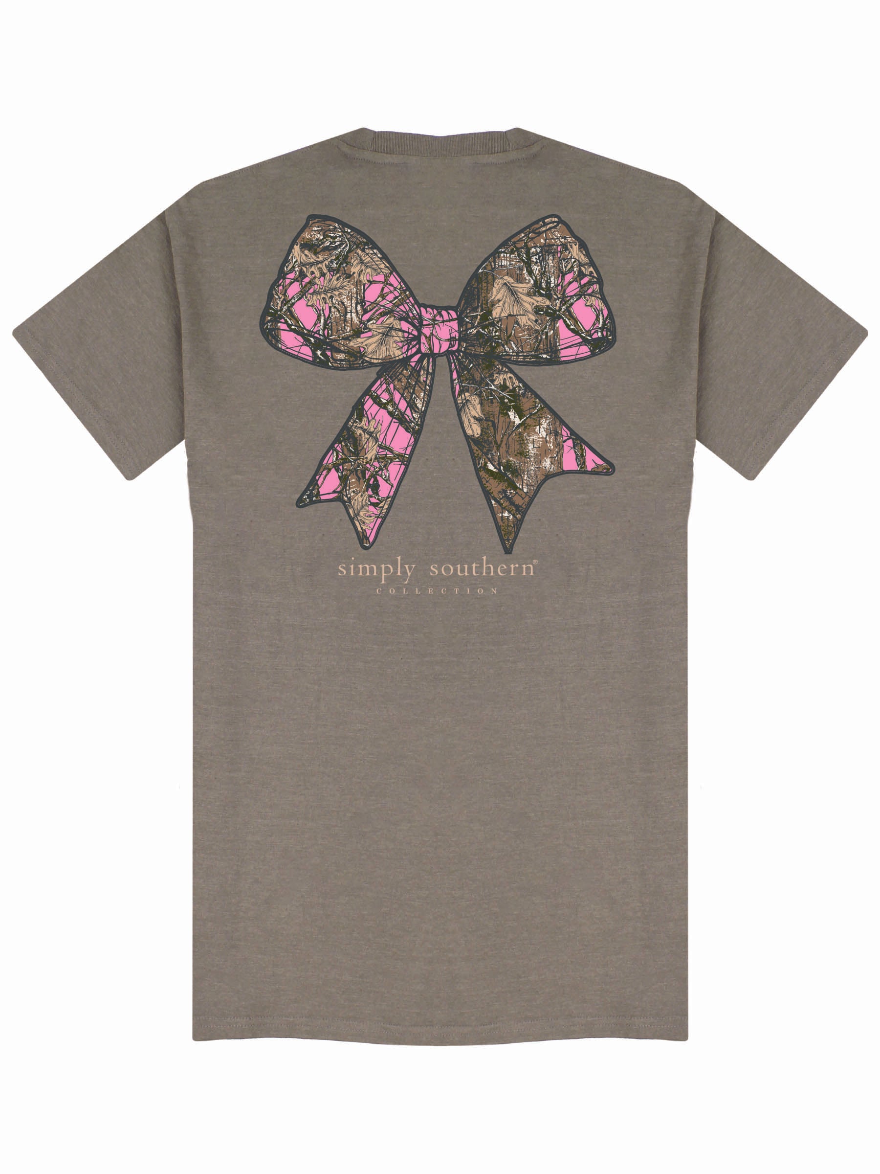 Simply Southern Women’s Camouflage Bow Short Sleeve Graphic T-Shirt Back View