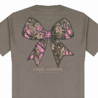 Simply Southern Women’s Camouflage Bow Short Sleeve Graphic Short Sleeve T-Shirt