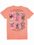 Simply Southern Women’s Will Only Stop For Coffee Graphic T-Shirt Back View