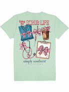 Simply Southern Women’s Scrub Life Short Sleeve Graphic T-Shirt Back View