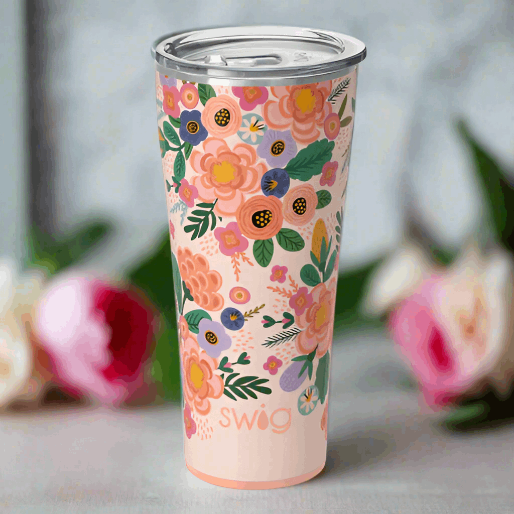 SWIG 32oz Tumbler - Full Bloom Floral Print for Bigger Sips and Beautiful Moments!