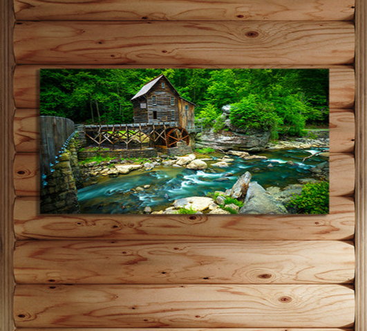 Grist Mill at Babcock State Park  West Virginia Wall Art