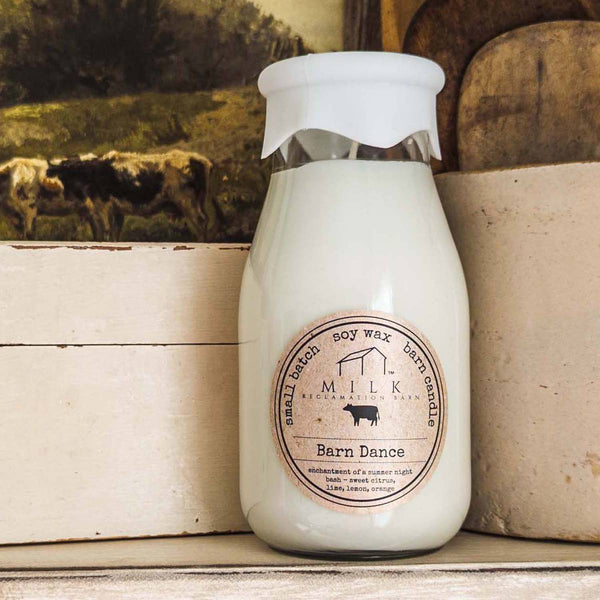 Milk Reclamation Barn Milk Bottle Soy Fragranced Jar Candles