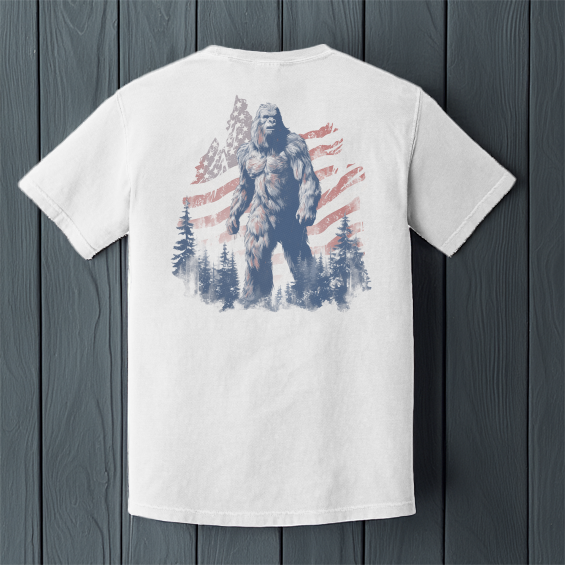 USA Sasquatch Bigfoot Short Sleeve T-shirt