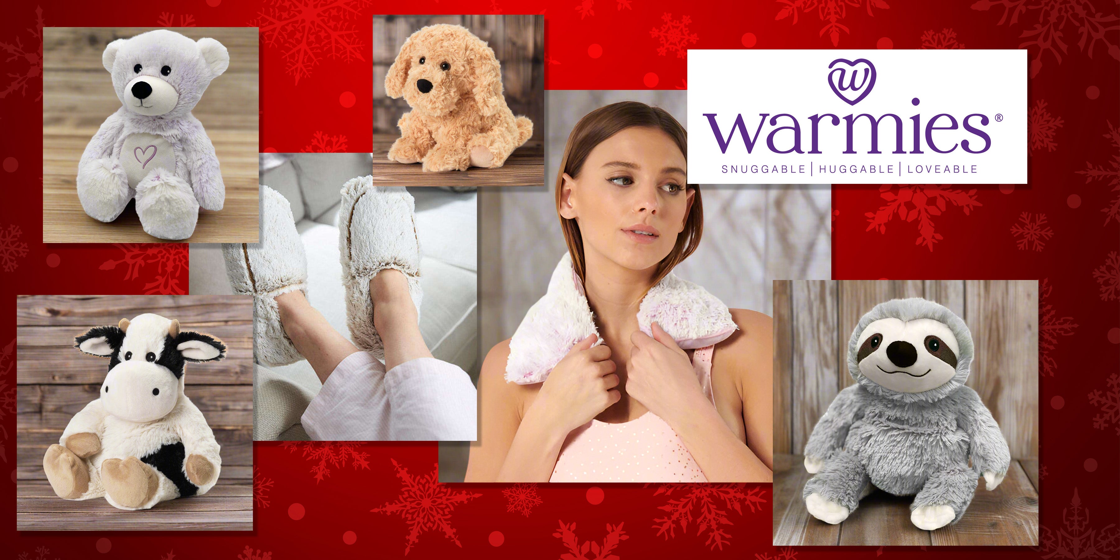 Soft Warmies stuffed animals offering soothing heat and lavender aromatherapy.