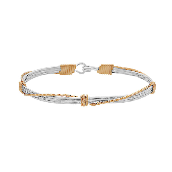 Leap of Faith Sterling Silver and 14K Gold Bracelet