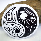 Beach and Mountains Ying and Yang Vinyl Sticker Decal
